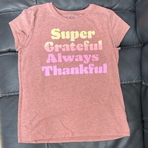 The Children's Place Peachy-Mauve Tee with Positive Message